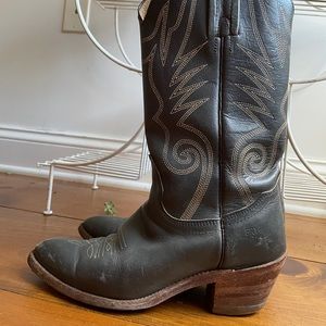 FRYE cowboy western mid boots sz. 6 - grey / gray
